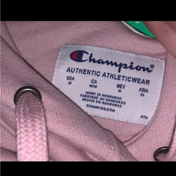 Champion fleece pink pullover hoodie wmns M NWT - Picture 4 of 6